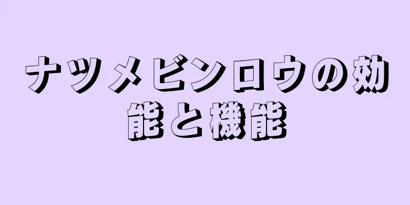 ナツメビンロウの効能と機能