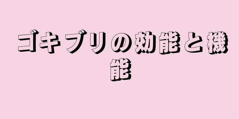 ゴキブリの効能と機能