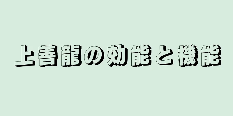 上善龍の効能と機能