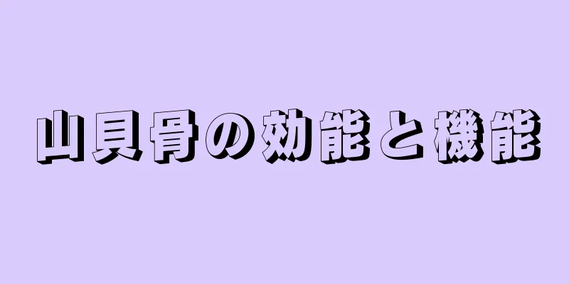 山貝骨の効能と機能