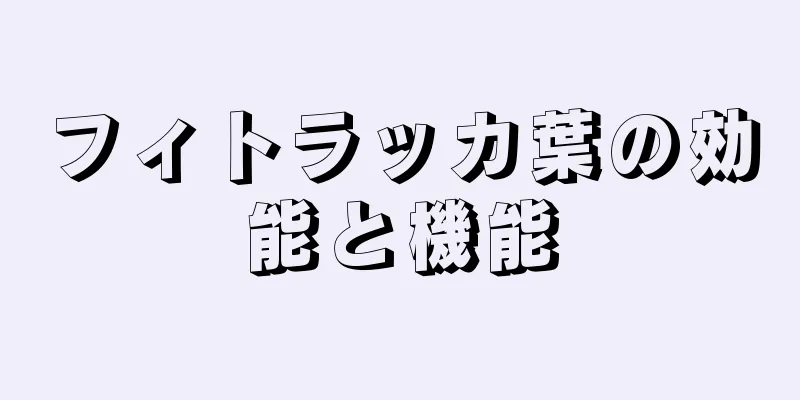 フィトラッカ葉の効能と機能