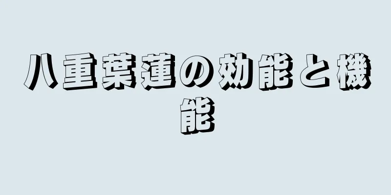 八重葉蓮の効能と機能