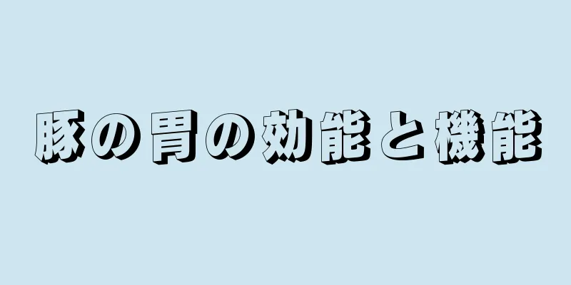 豚の胃の効能と機能