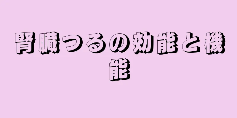 腎臓つるの効能と機能
