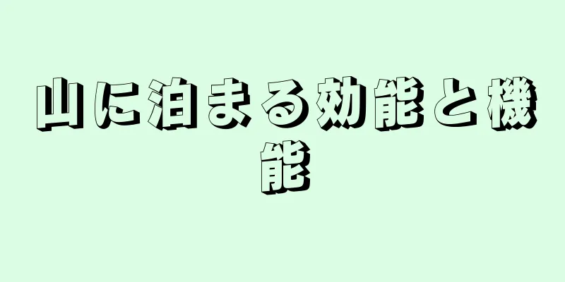 山に泊まる効能と機能