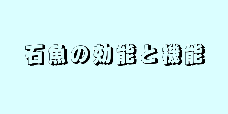 石魚の効能と機能
