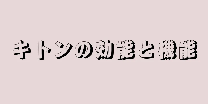 キトンの効能と機能