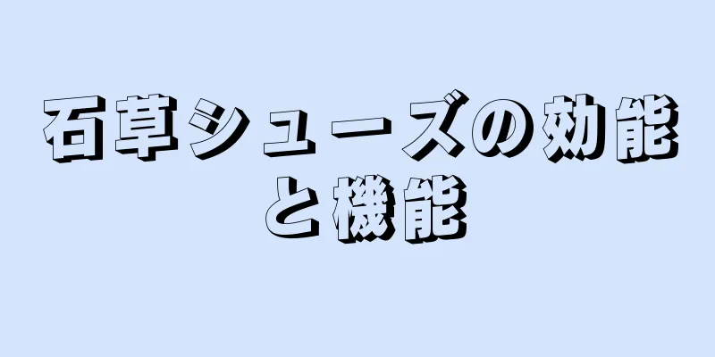 石草シューズの効能と機能