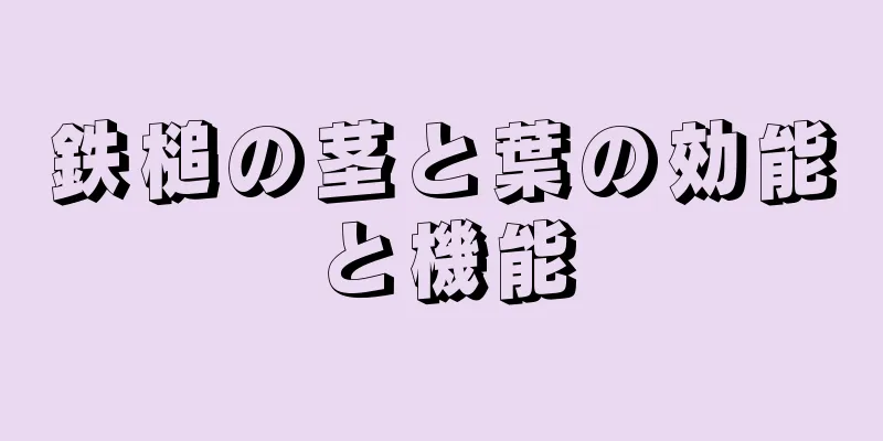 鉄槌の茎と葉の効能と機能