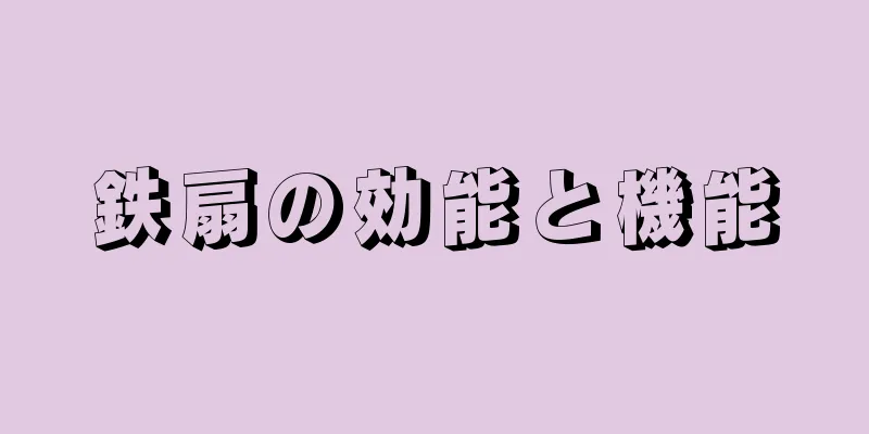 鉄扇の効能と機能