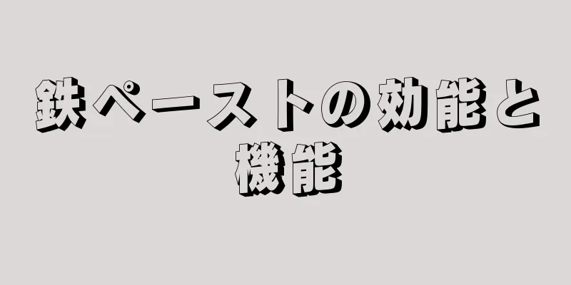 鉄ペーストの効能と機能
