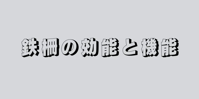 鉄柵の効能と機能