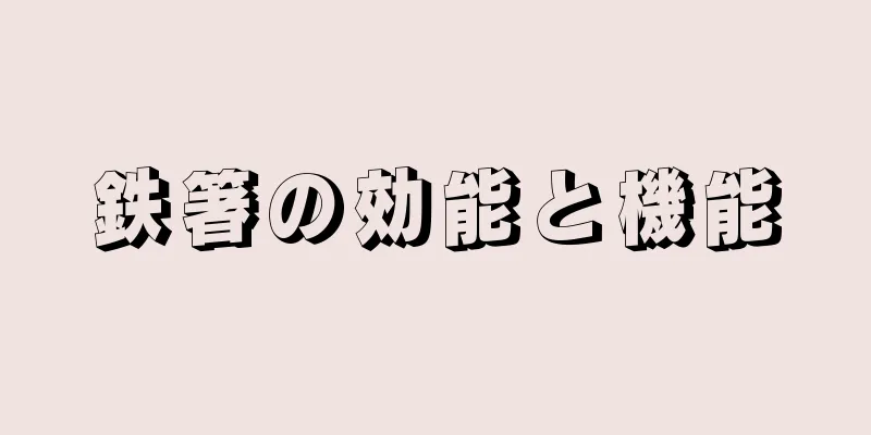 鉄箸の効能と機能