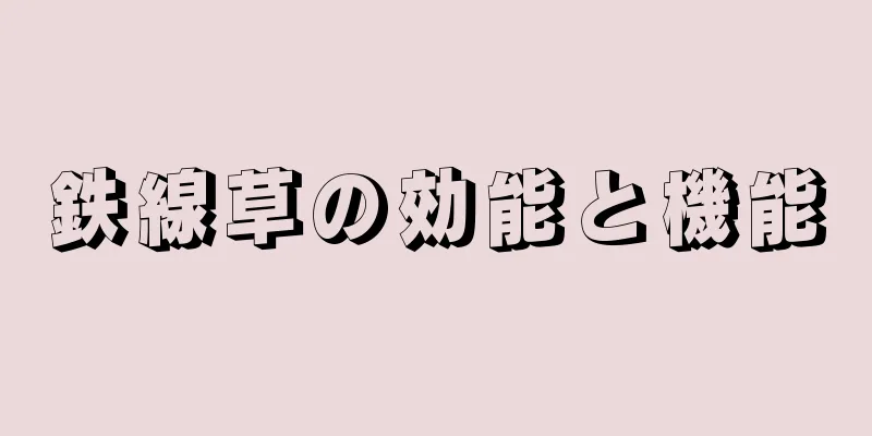 鉄線草の効能と機能