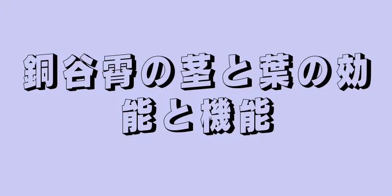 銅谷霄の茎と葉の効能と機能