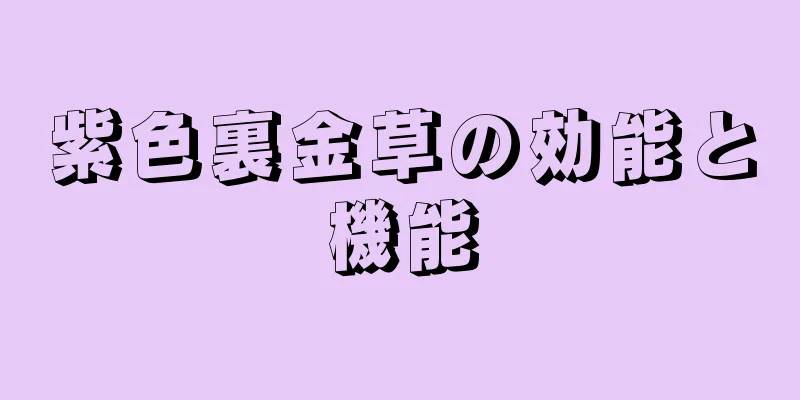 紫色裏金草の効能と機能