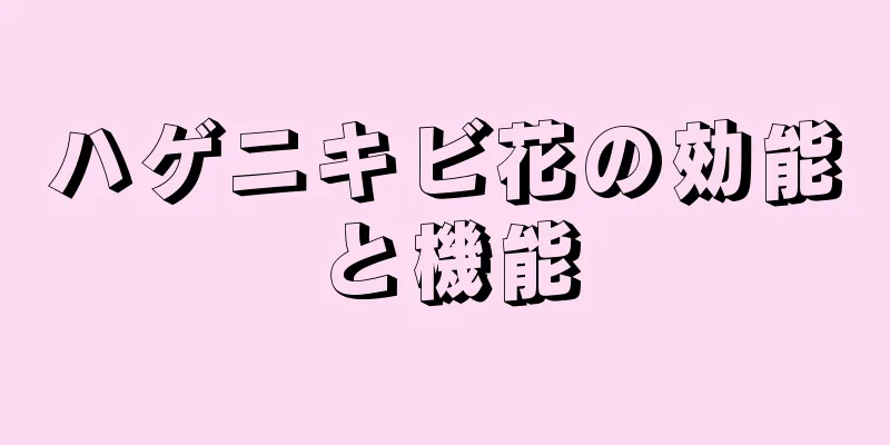 ハゲニキビ花の効能と機能