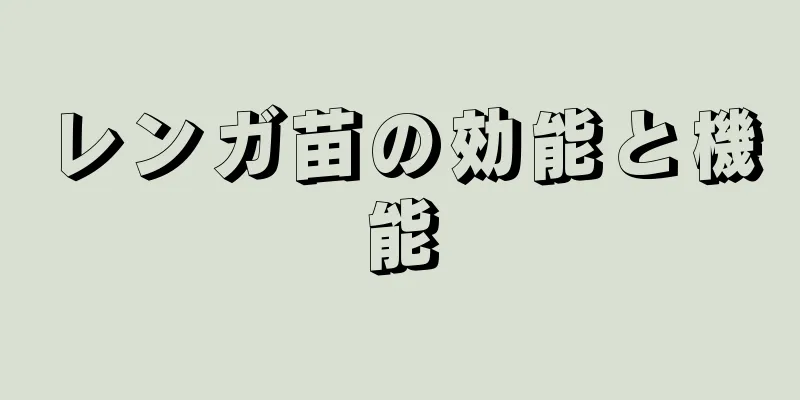 レンガ苗の効能と機能
