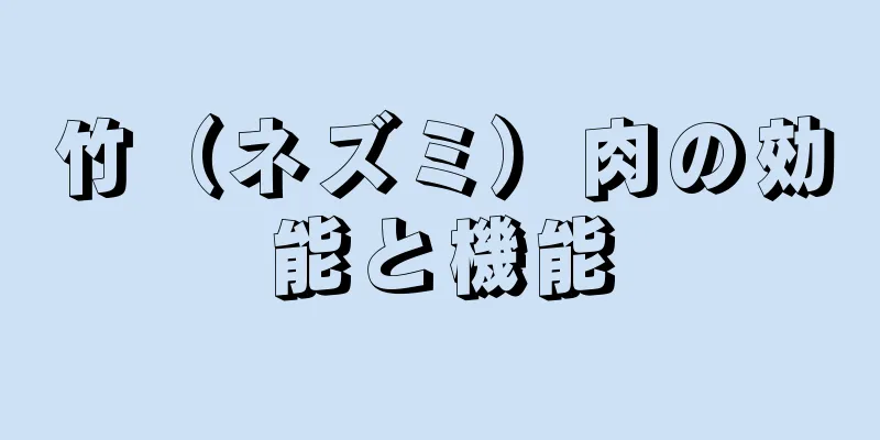 竹（ネズミ）肉の効能と機能