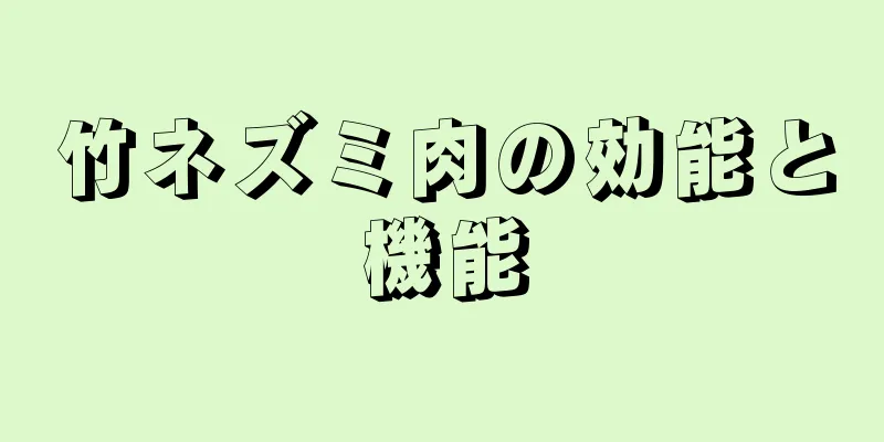 竹ネズミ肉の効能と機能