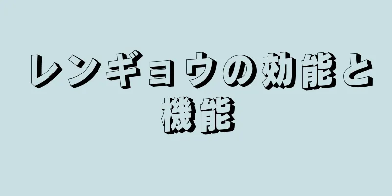 レンギョウの効能と機能
