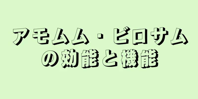 アモムム・ビロサムの効能と機能