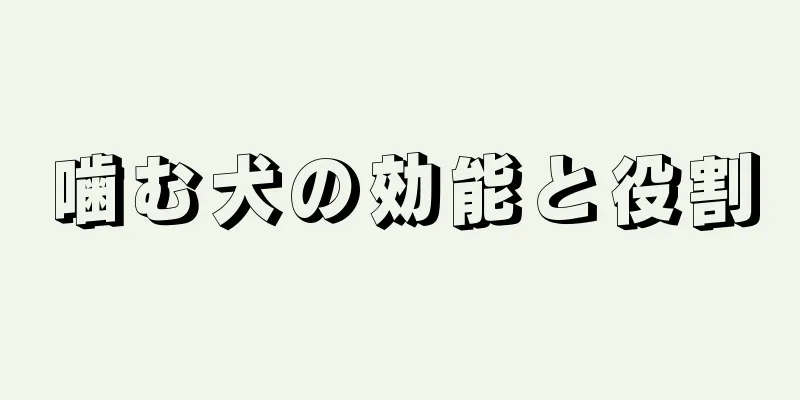 噛む犬の効能と役割