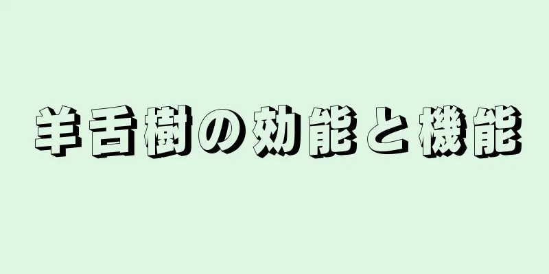 羊舌樹の効能と機能