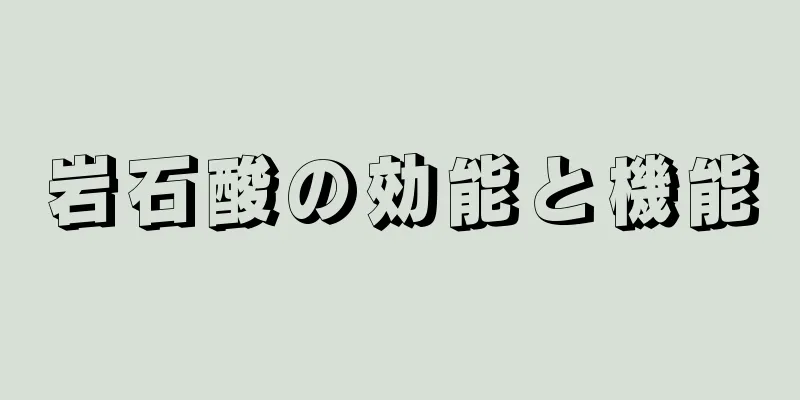 岩石酸の効能と機能