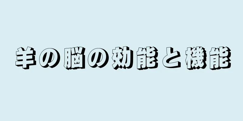 羊の脳の効能と機能