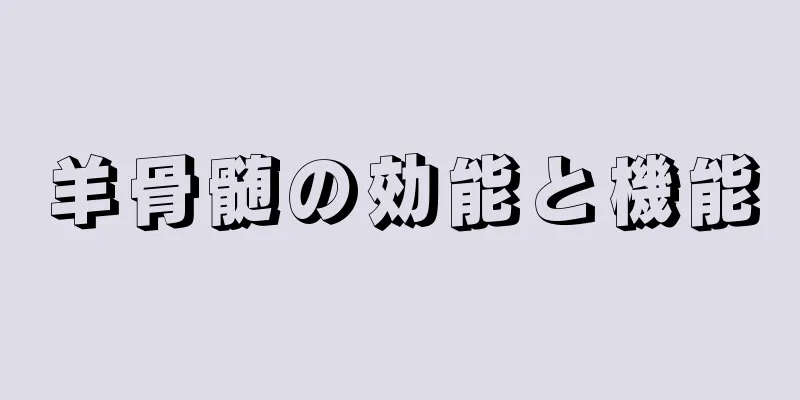 羊骨髄の効能と機能