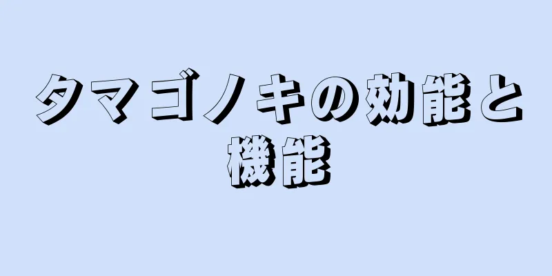 タマゴノキの効能と機能