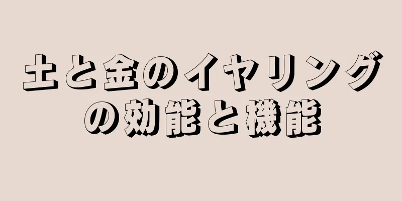土と金のイヤリングの効能と機能