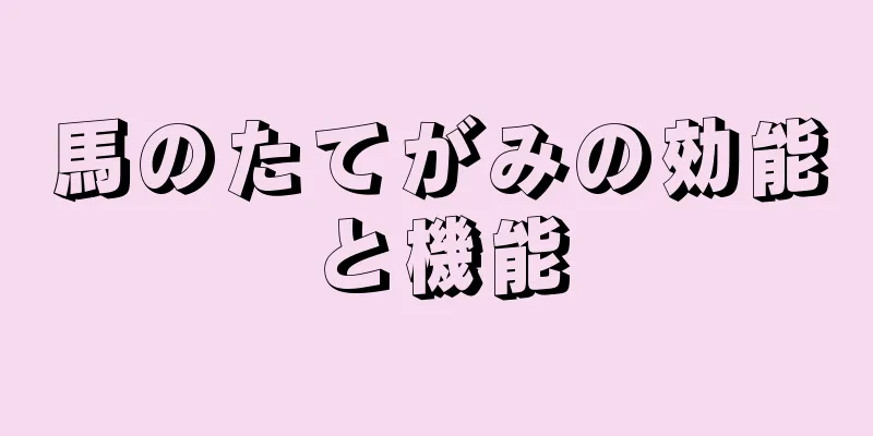馬のたてがみの効能と機能
