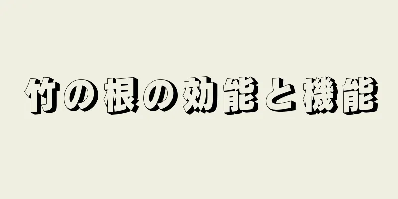 竹の根の効能と機能