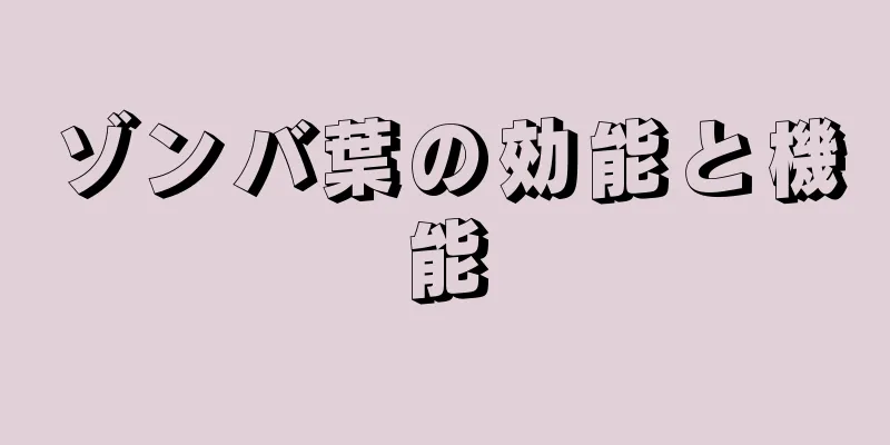 ゾンバ葉の効能と機能
