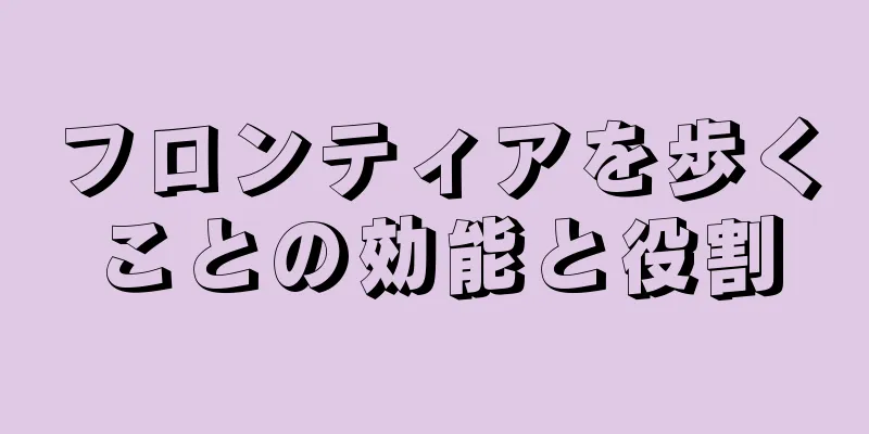 フロンティアを歩くことの効能と役割
