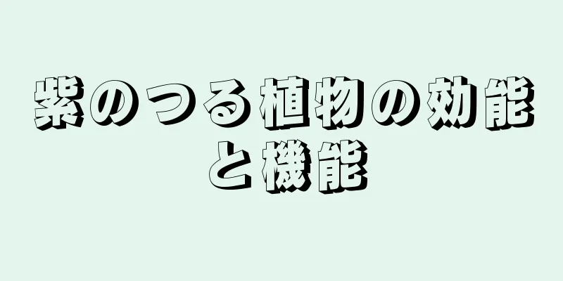 紫のつる植物の効能と機能
