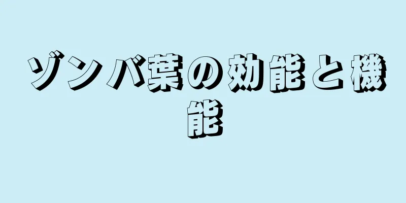 ゾンバ葉の効能と機能