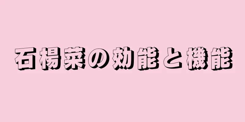 石楊菜の効能と機能
