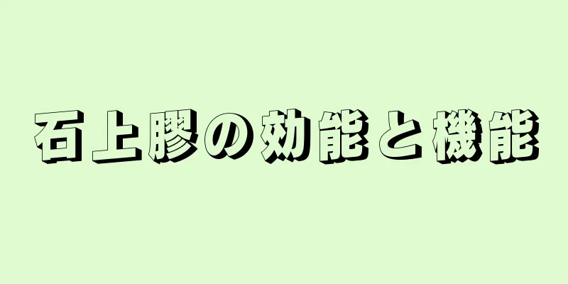 石上膠の効能と機能