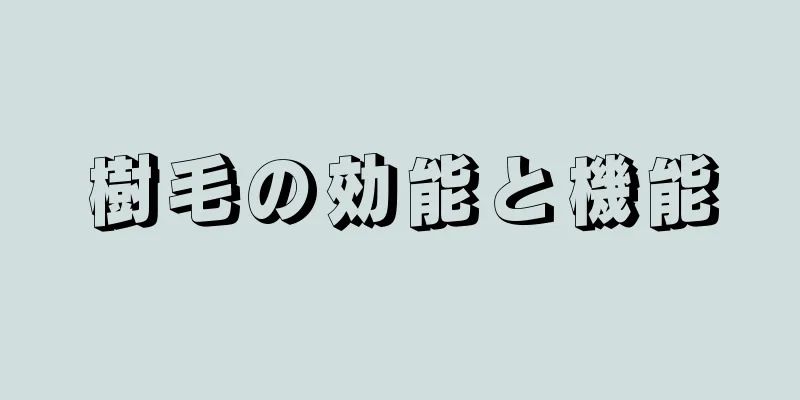 樹毛の効能と機能