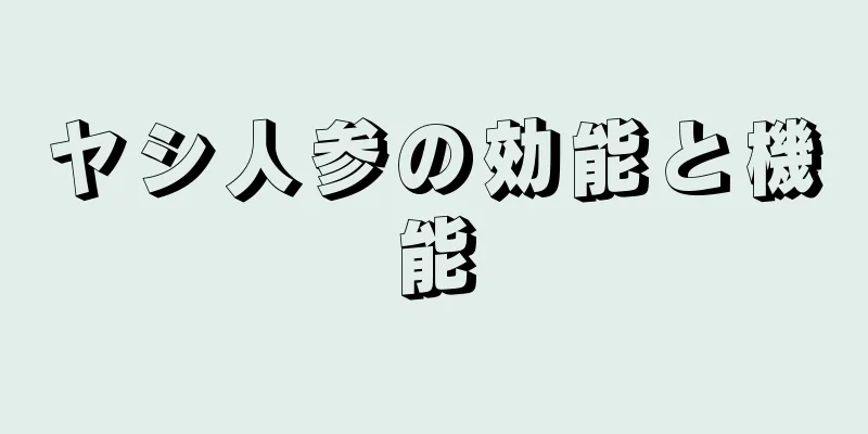 ヤシ人参の効能と機能