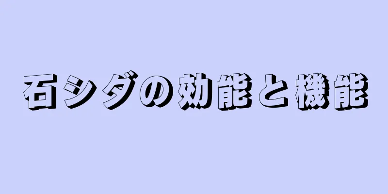 石シダの効能と機能