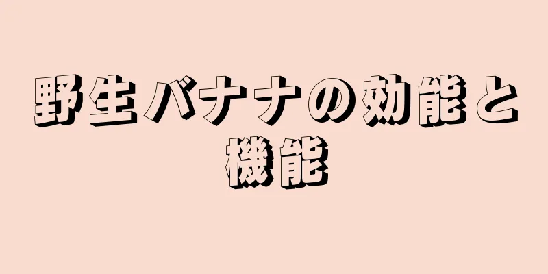 野生バナナの効能と機能