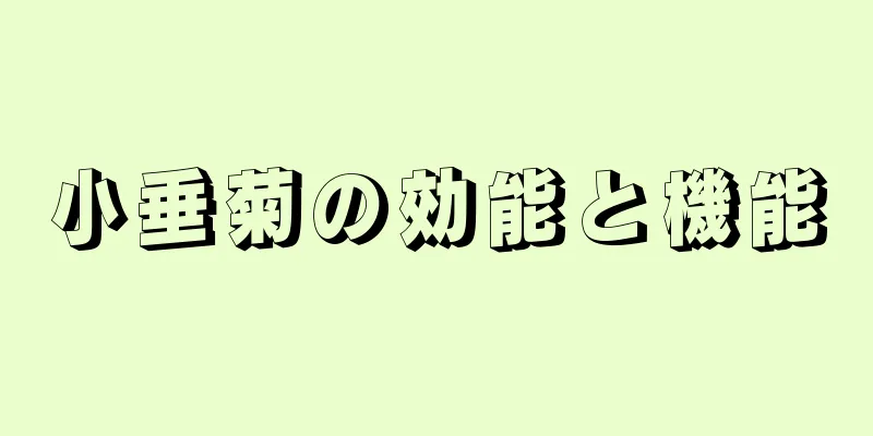 小垂菊の効能と機能