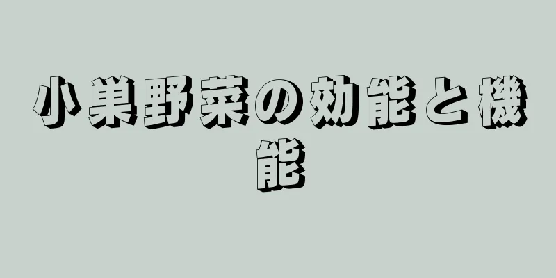 小巣野菜の効能と機能