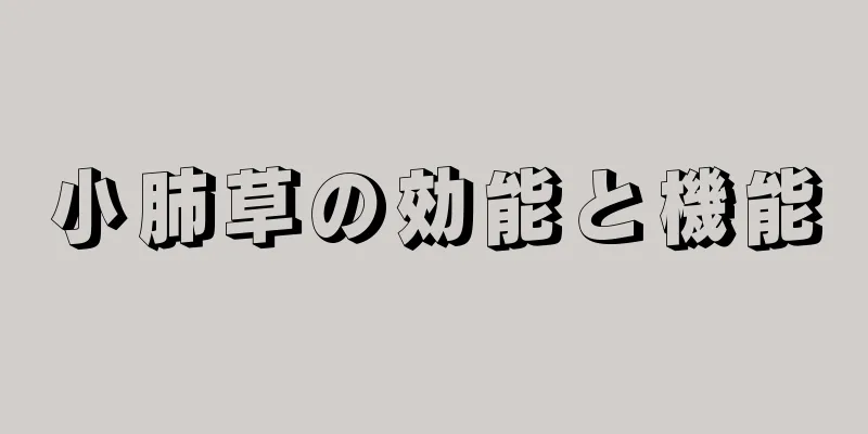 小肺草の効能と機能
