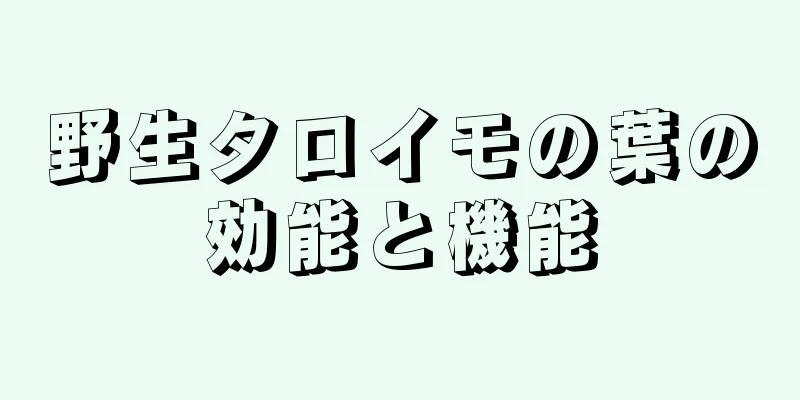 野生タロイモの葉の効能と機能