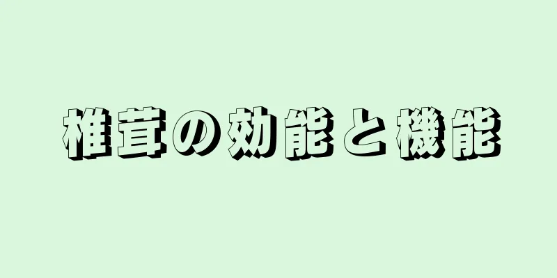 椎茸の効能と機能